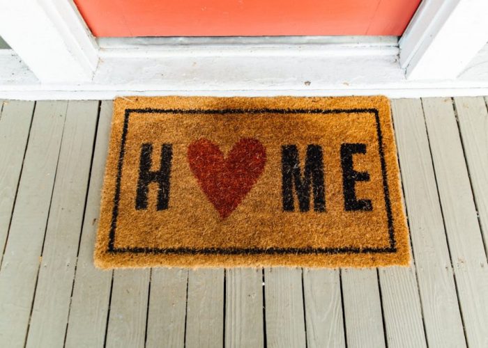 front door mat photo for house sitting